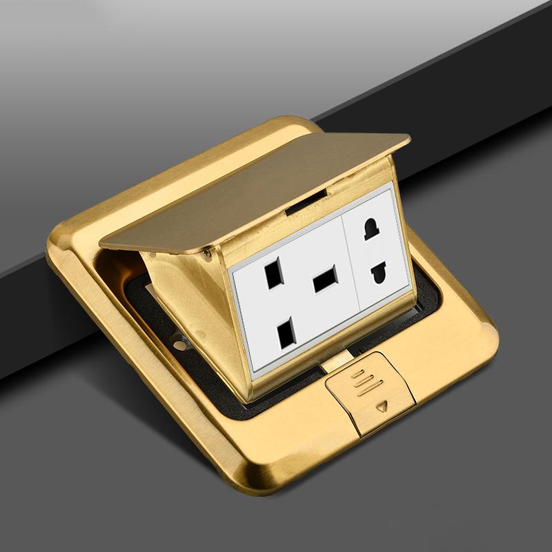 UK Standard 13A Boden-wasserdichte Steckdose, Britische Küche Schlafzimmer Innen Wasserdichter Ausgang versteckt Computer Edelstahl Stecker