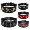 Flower Line Print Reflective Adjustable Pet Dog Puppy Collar Soft Neck Strap