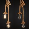 Vintage 1/2/3/4/5m dlouhé konopné lano Retro loftová jednoduchá hlava dvojitá hlava průmyslové světlo závěsná lampa závěsné světlo Edison lampa