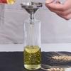 3 Sizes Stainless Steel Kitchen Funnels Set with Ergonomic Handle Clamp Ring Dishwasher