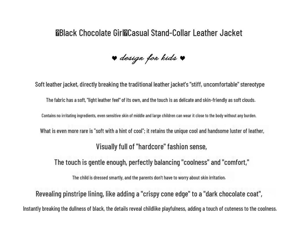 Tao Town Girls' Leather Lapel Jacket - Spring/Autumn Fashion for Big Kids