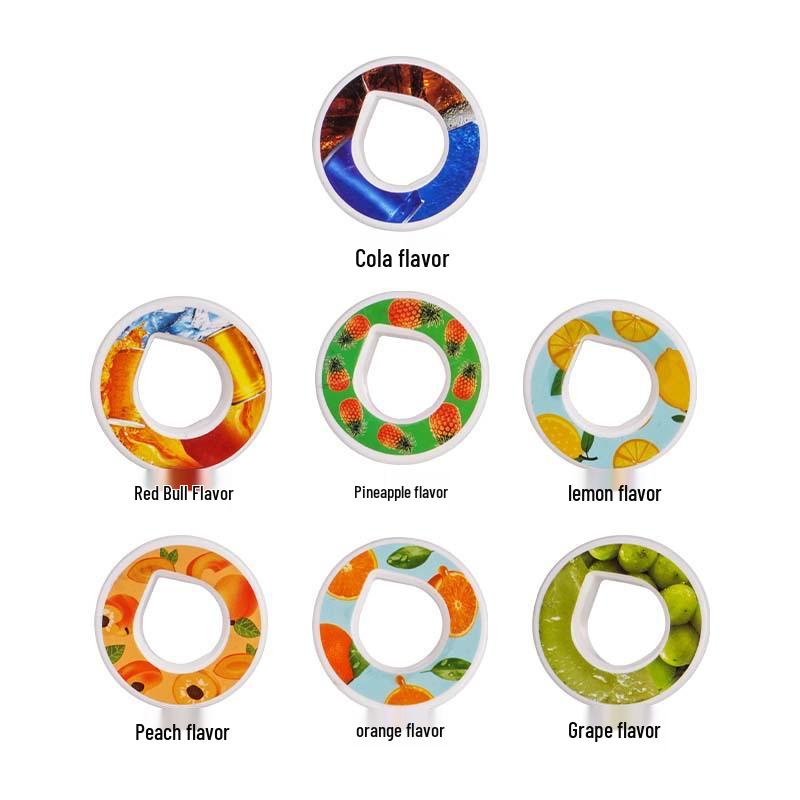 Scented 750ml Sports Water Bottle with Flavor Ring and Straw