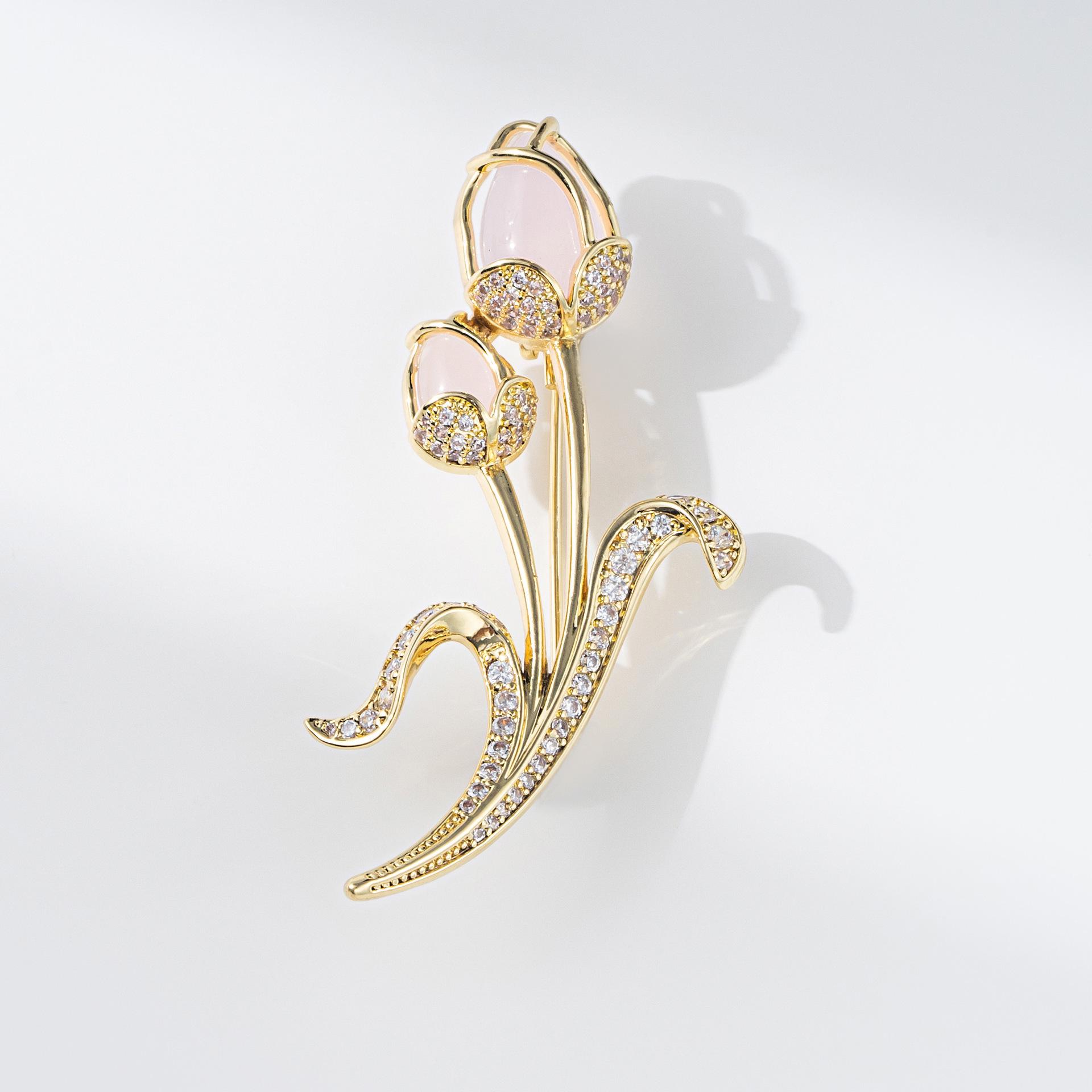 Bo Xin Yun Tulip Brooch: Elegant High-End Lapel Pin Accessory