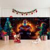 Christmas Fluorescent Door Frame, Door Cover Background, Holiday Party Decoration, Christmas Decoration Hanging Cloth