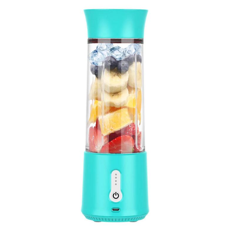 

Портативная чашка для сока Беспроводной фруктовый блендер Фруктово-овощная электрическая соковыжималка Маленькая мини-чашка для сока для домашнего использования светло-синий