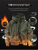 Herren Arbeitsjacke mit Kapuze aus reiner Baumwolle, Herbst/Winter, mit Samtfutter, Verdickt, Lockerer Schnitt, Übergröße, Stil 6836.