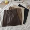 Mini Skirt A-Line High Waist Solid Color Women Skirt Autumn Winter Windproof Hip Wrapped Skirt Daily Wear
