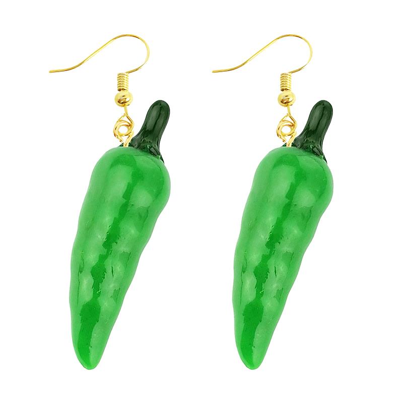 Women Earring Resin Drop Funny Custom Cute Girls Eardrop Kids Chocolate Strawberry Hamburger Dog Mushroom Broccoli Coffee