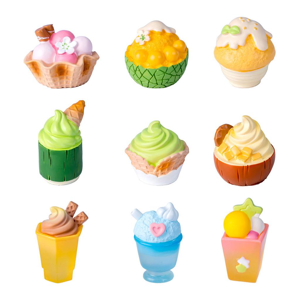 Creative Summer Ice Cream Resin Miniature Decorative Cup Set For Diy Projects