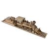 3D Wooden Puzzle Streetcar Sakura Journey Tram Station Retro Car Bus Model DIY Assembly Toys For Children Kids Desk Decoration