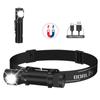 BORUIT HP100 LED Headlamp Headband Right Angle Flashlight 18650 TYPE-C Rechargeable Outdoor Head Lamp Torch Work Light