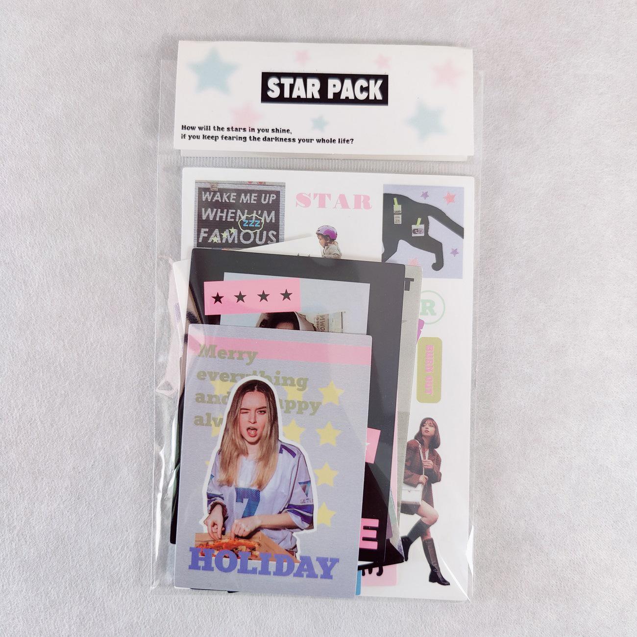Korean Style Goutte Tablet Sticker & Polaroid Card Set - Popular Ins Hot Materials Planner Pack