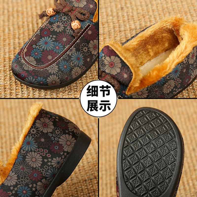 Shoes women's winter new shoes cotton shoes piled thickened soft sole one pedal shoes