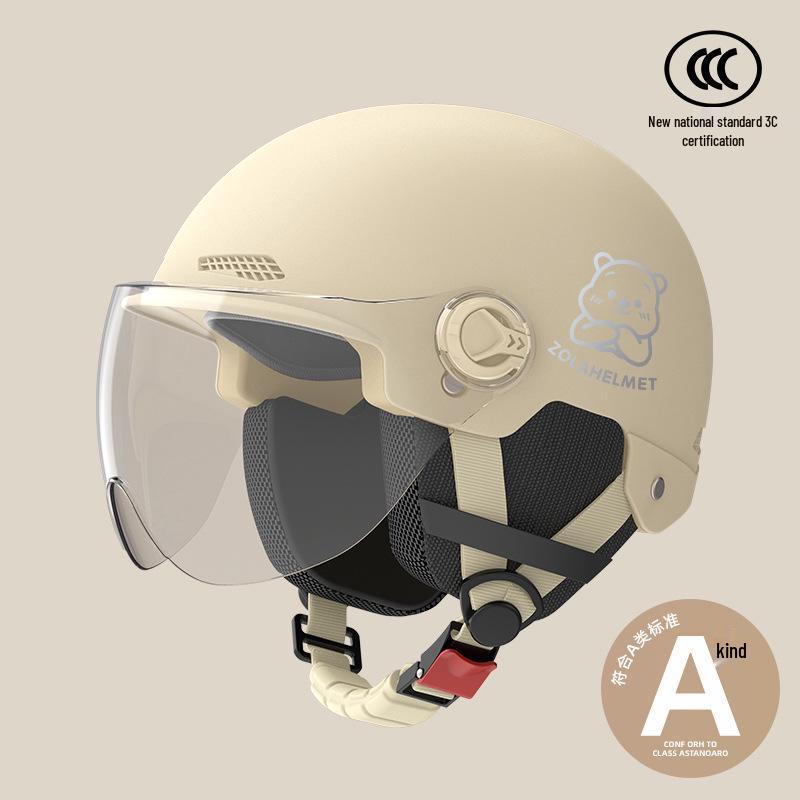 Women's Lightweight Ventilated Electric Scooter Helmet with Sun & Ear Protection - All-Season 3C Certified Half Helmet