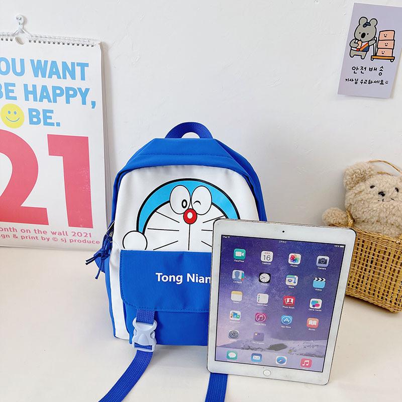 Adorable Cartoon Canvas Backpack For Kids Breathable Waterproof Anti-shock