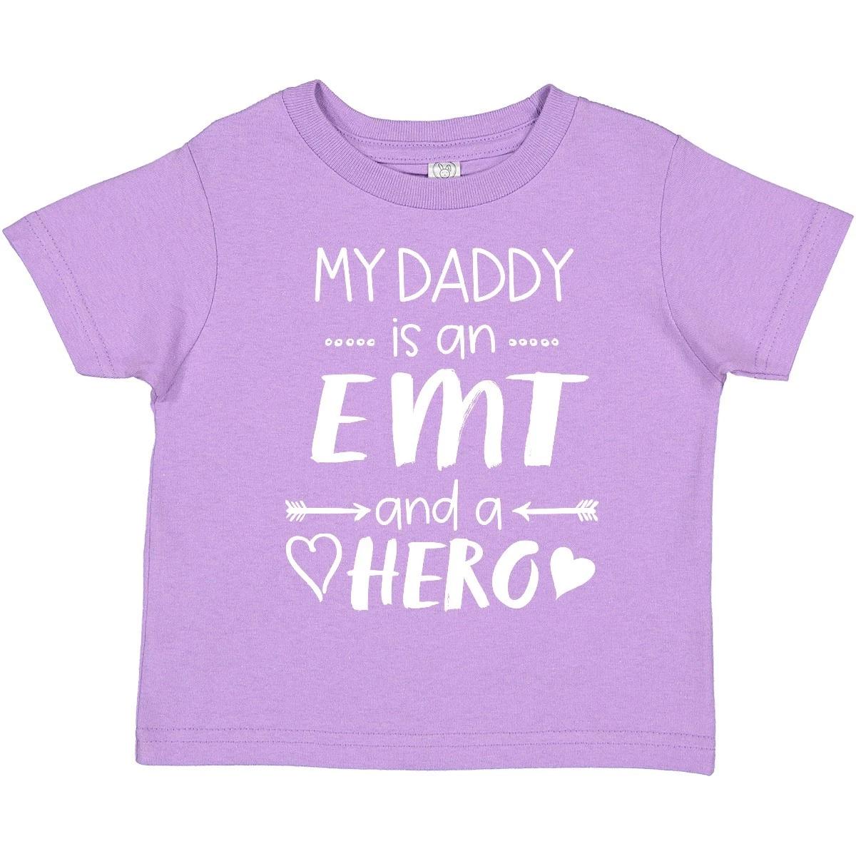 Inktastic My Daddy Is An EMT And A Hero Toddler T-Shirt Occupations Father Child 120
