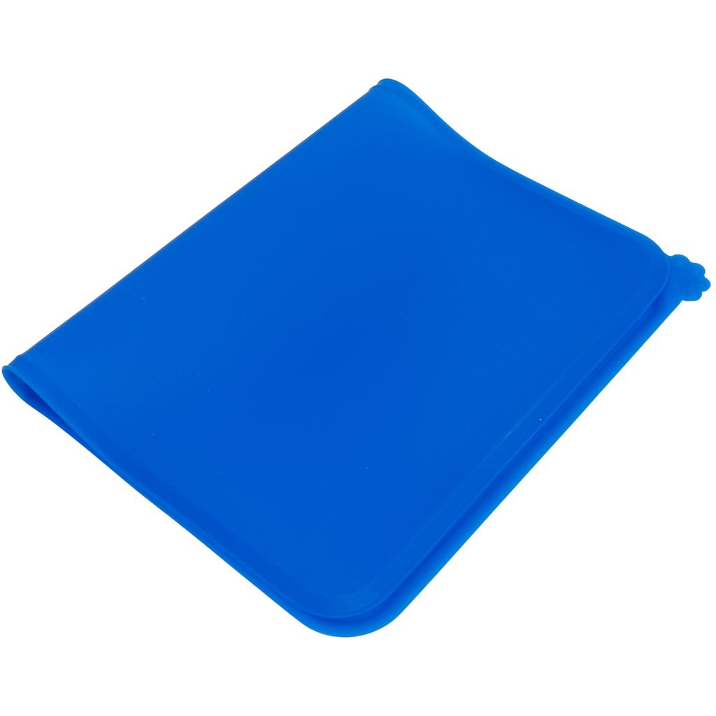 Pet Food Pad Silicone Waterproof Non Slip Bowl Drinking Feeding Mat Placemat for Dog Cat(Red )