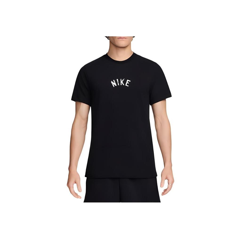 Nike Logo Printed Soft Breathable Short Sleeve T-Shirt Men Tops Black HF5247-010