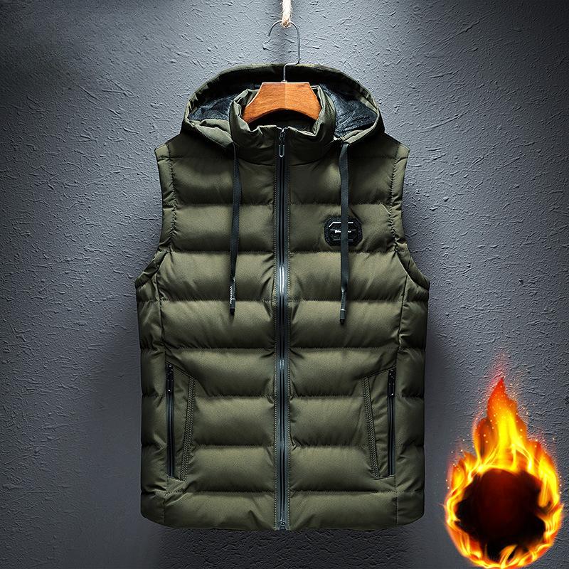 

Жилет мужской жилет весна, осень и зима Корейская версия жилет пуховый жилет куртка хлопковое пальто 4XL