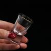 Golden Edged Small Wine Glass Luxury Vodka Glass Thick Bottom Baijiu Cup Transparent Drinkware Whiskey Glass Drinking Glasses