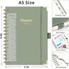 AHGXG 2026 Planner, Weekly and Monthly, 2026 Calendar, Jan 2026 - Dec 2026, Hardcover with Monthly Tabs, 100 GSM Thick Paper, for Women School Home