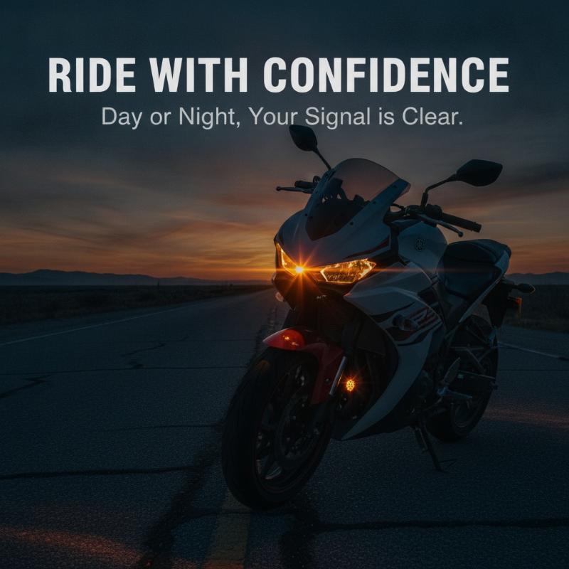 2 stk motorsykkelblinklys LED-indikator blinkende fotoblitslys pære motor for Yzf R1 R6 R6S R3 Fz1 Fz6 Fz8 Faz6R