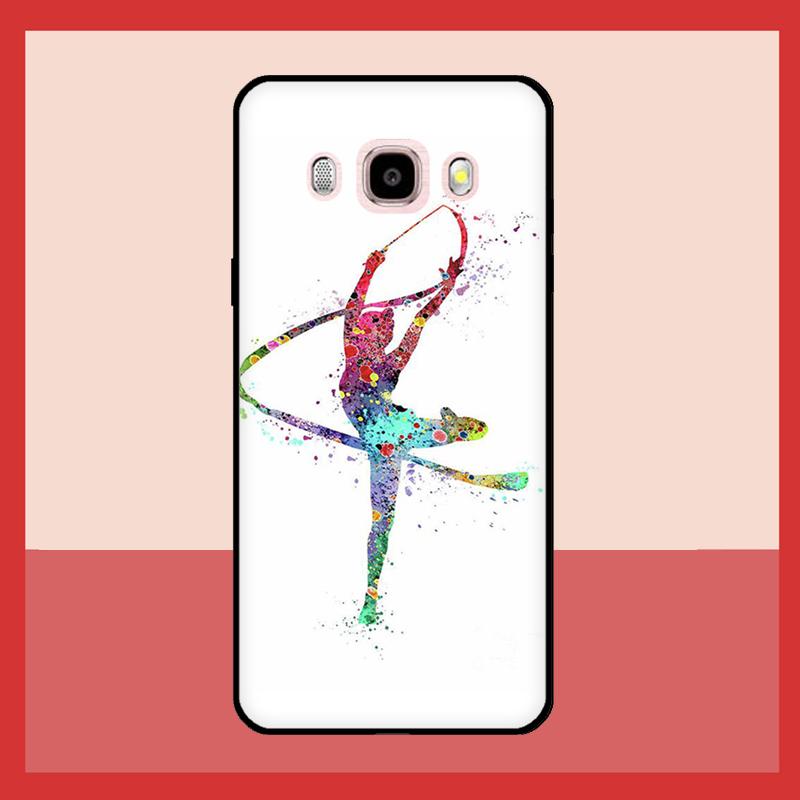 Gymnastics Watercolor Printing Case For Samsung Galaxy A3 A5 2017 J1 J3 J5 J7 2016 A6 A8 Plus A7 A9 J8 J4 J6 2018 Cover