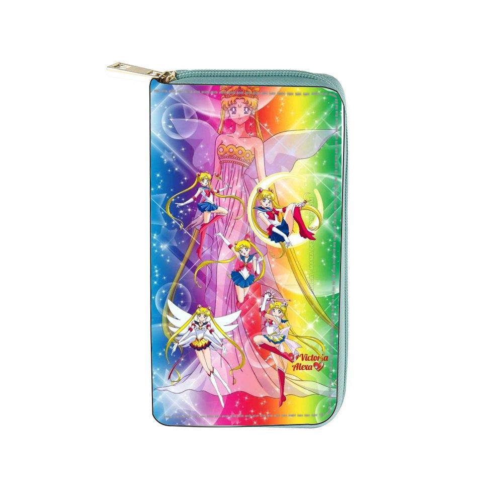 

Мультяшный длинный кошелек на молнии, кошелек-клатч Сейлор Мун Заяц