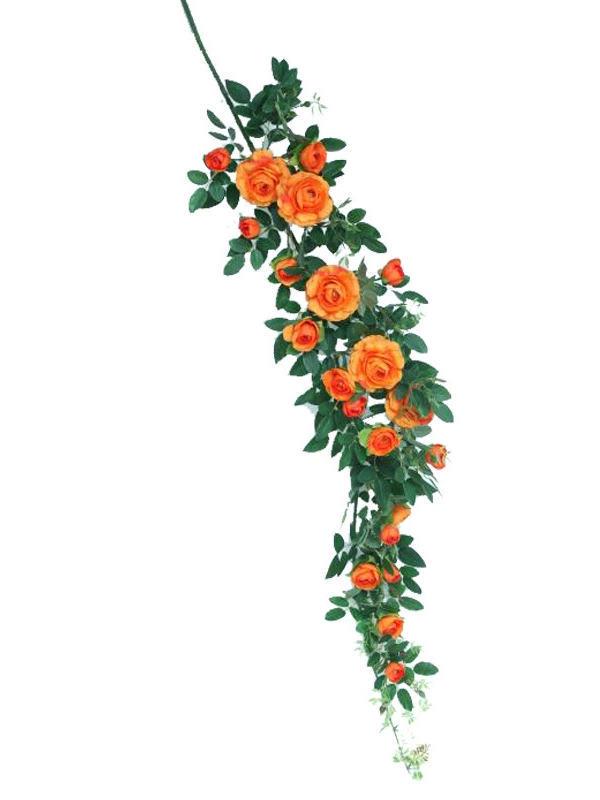 Künstliche Rosenblumenranke für Wanddekoration und Klimaanlagenverkleidung