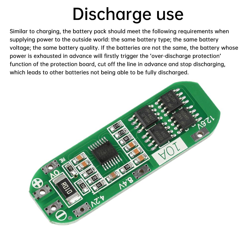 3S 10A 12.6V 18650 Li-ion Battery Protection Board Charging and Discharging Protection Board Same Port Without Equalization