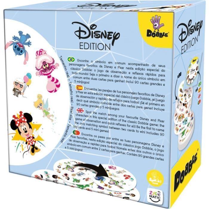 Zygomatic Dobble Disney Edition Action and Reflex Card Game for Adults and Children, Ages 6 and Up, 2 To 8 Players,