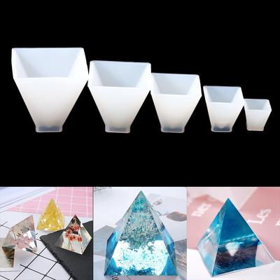 5 Sizes Pyramid Silicone Mould Epoxy Resin Mold for DIY Epoxy Resin Molds Crafts Jewelry Making Accessories Home Decoration