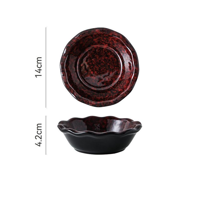 

Керамическая миска с неровными краями в стиле ретро, салатница для ресторана, миска для густого супа, миски для выпечки, десертные фруктовые миски, специальная столовая посуда