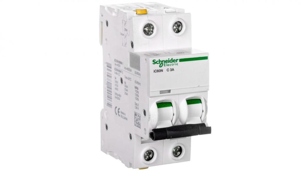 Wyłącznik Nadprądowy 2P C 3A 6Ka Ac Ic60N-C3-2 Acti9 A9F04203