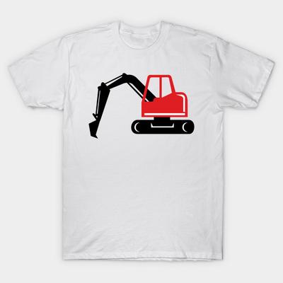 T Shirt Women Mechanical Excavator Digger Retro Icon Harajuku Print Kawaii Tshirt Summer Short Sleeve Female T-Shirt Top Tee