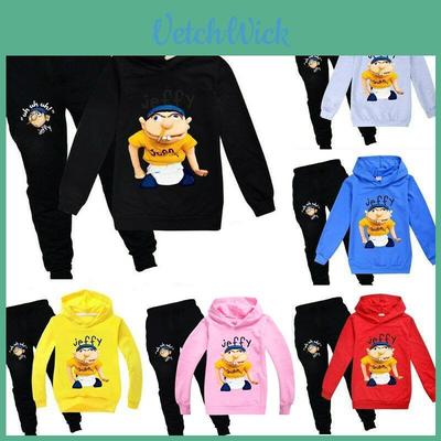 Jeffy Puppet Hoodies Kids Spring Autumn Casual Tracksuits With Bright Digital Printing And Exquisite Stitching