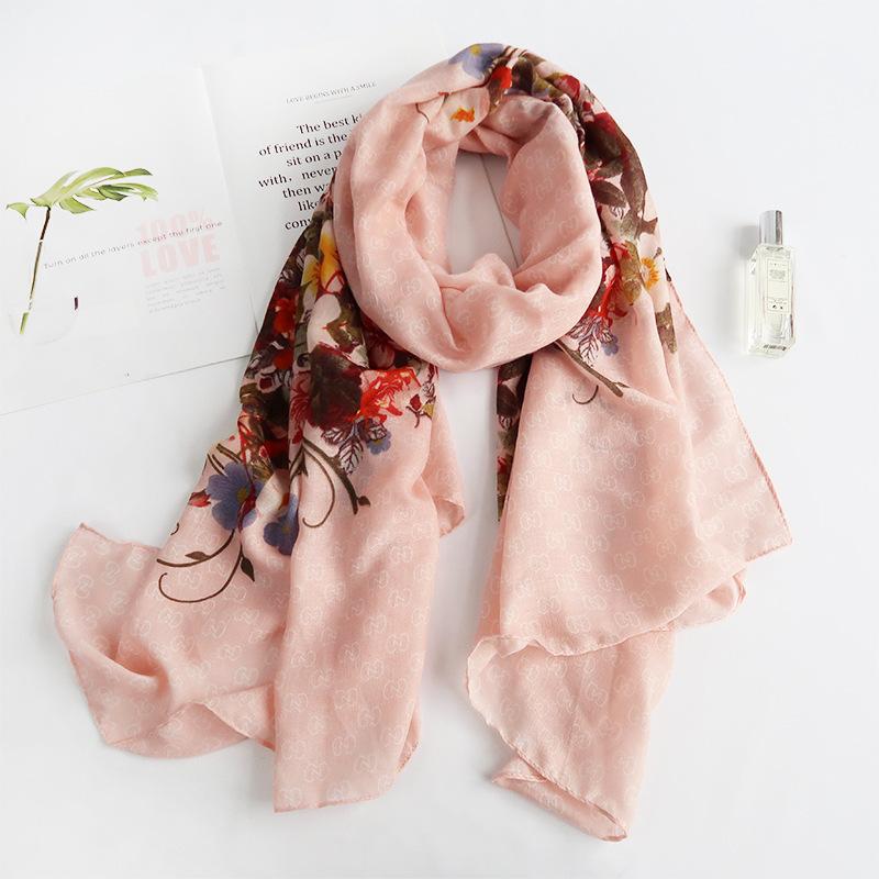Cotton and Linen Scarf for Women In Autumn and Winter New Versatile Warm and Fashionable Letter Scarf Decorative Shawl