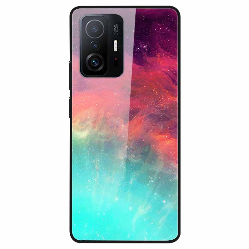Luxury Case for Xiaomi Mi 11T Pro Cover Tempered Glass Cover for Xiaomi 11T 11 T Pro Phone Case for Xiaomi 11TPro Fundas 2021