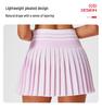Cai Jue Women's Pleated Tennis & Badminton Skirt with Built-in Shorts & Pockets, Anti-exposure Design