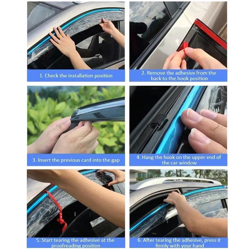 Window Visor for Ford Focus C346 MK3 Hatchback 2010~2018 Car Sun Rain Guard Deflector Awning Shelter Vent Smoke Cover Accessorie