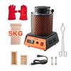 Cuptor Electric de Topire, Kit Cuptor Electric de Topire 1500W, Mașină de Topit Metale 2102/1150 cu Crisol Ceramic de 5kg, Kit de Topire Aur pentru