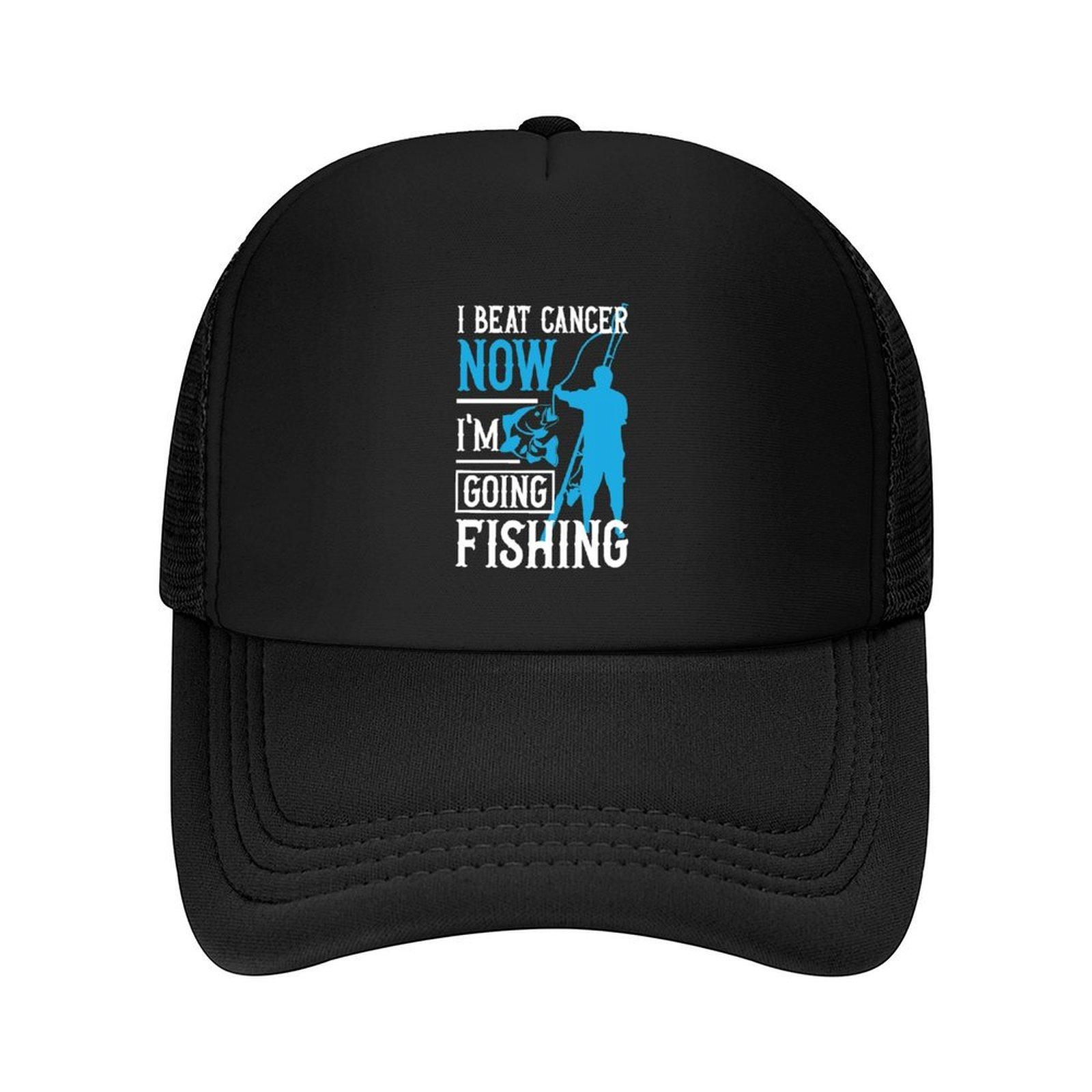 

I Beat Cancer Now Im Going Fishing Baseball Cap hats on offer Anime F Fishing cap Golf Unisex Womens