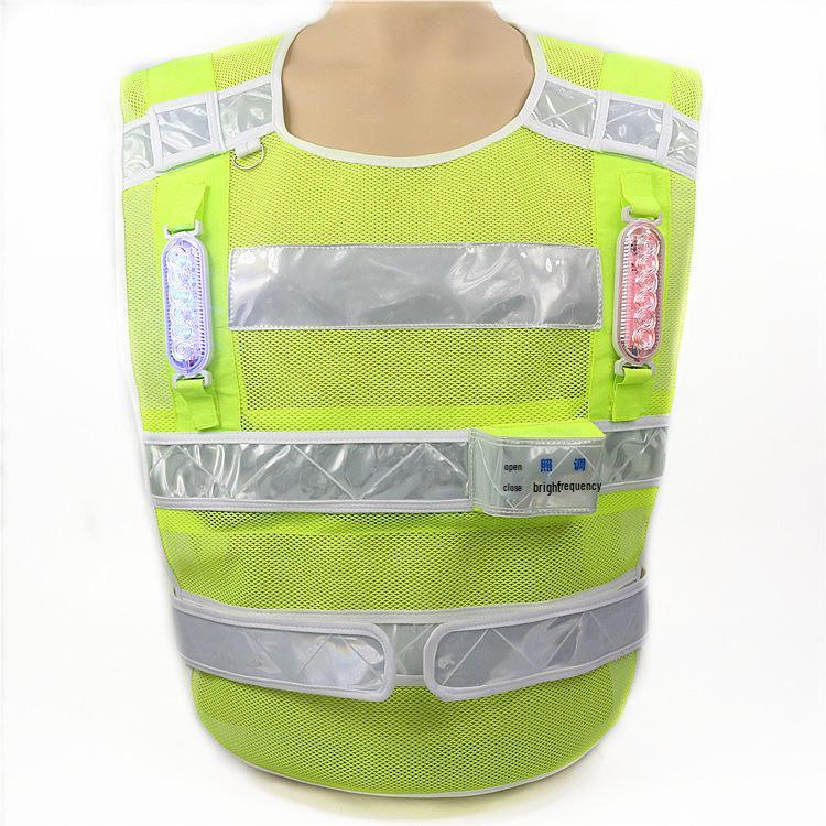 Rechargeable LED Reflective Safety Vest with Lights