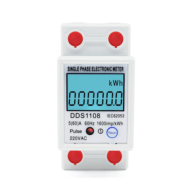 DDS1108 Single-phase DIN-rail Smart Electric Energy Meter - Multifunctional Household Watt-hour Meter
