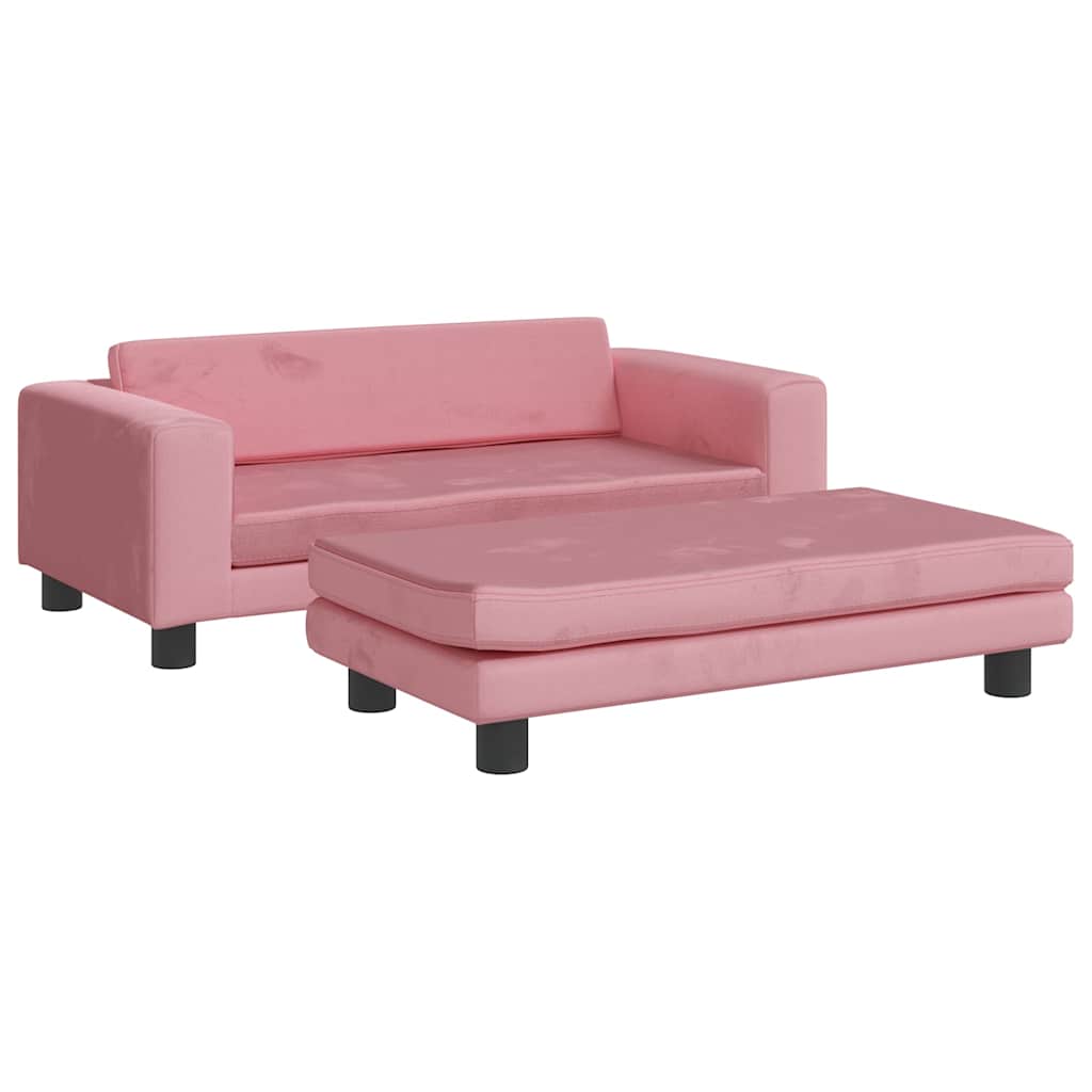 Dog Bed with Extension Pink 100x50x30 Cm Velvet