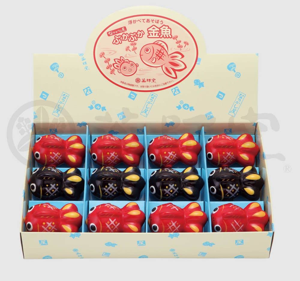 

Pukapuka Goldfish Display Set Yakushi Kiln Nostalgia Feng Shui Good Luck Invitation Good Luck Interior Figurine [9379] (Large)