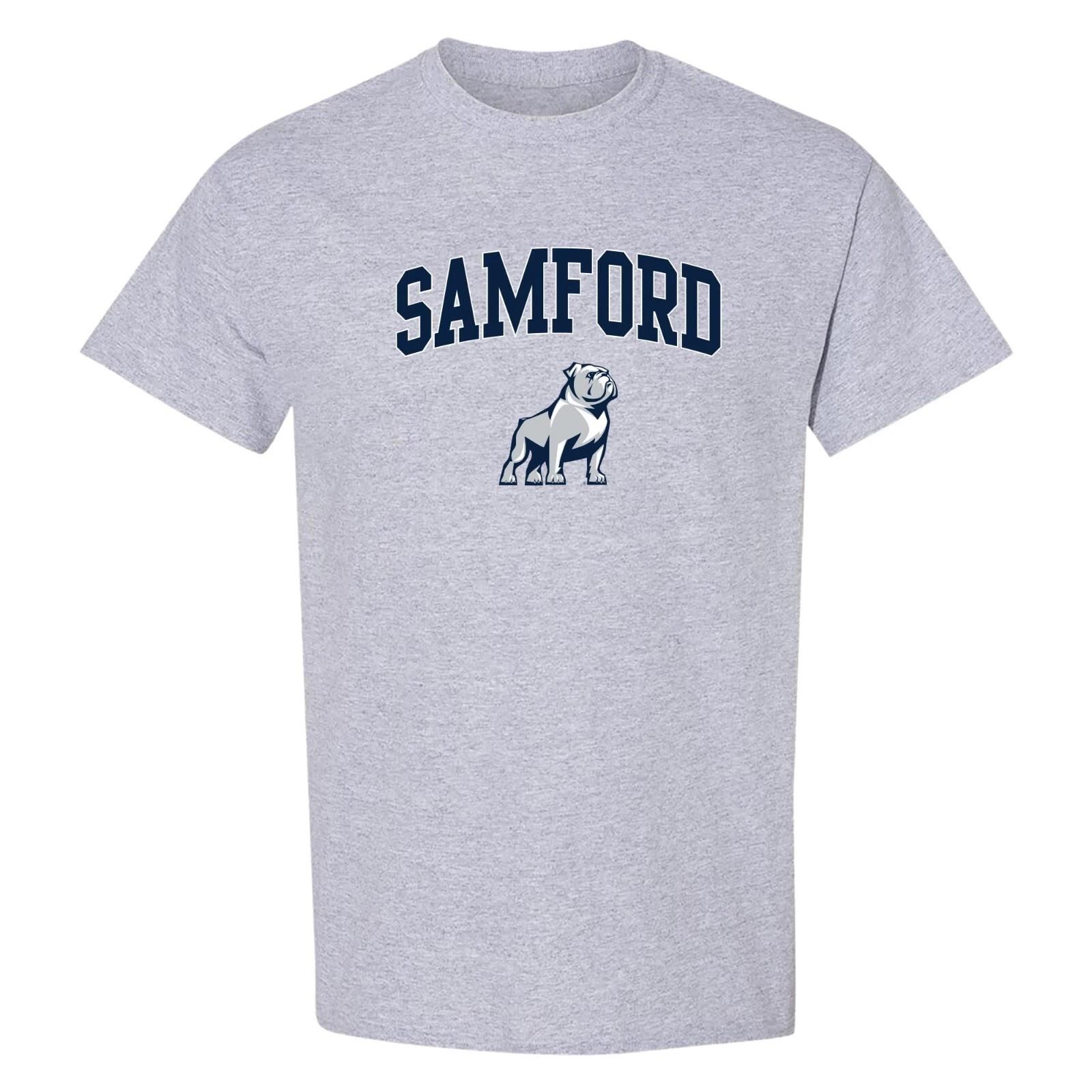 Samford University Bulldogs Arch Logo T-Shirt - Sport Grey M