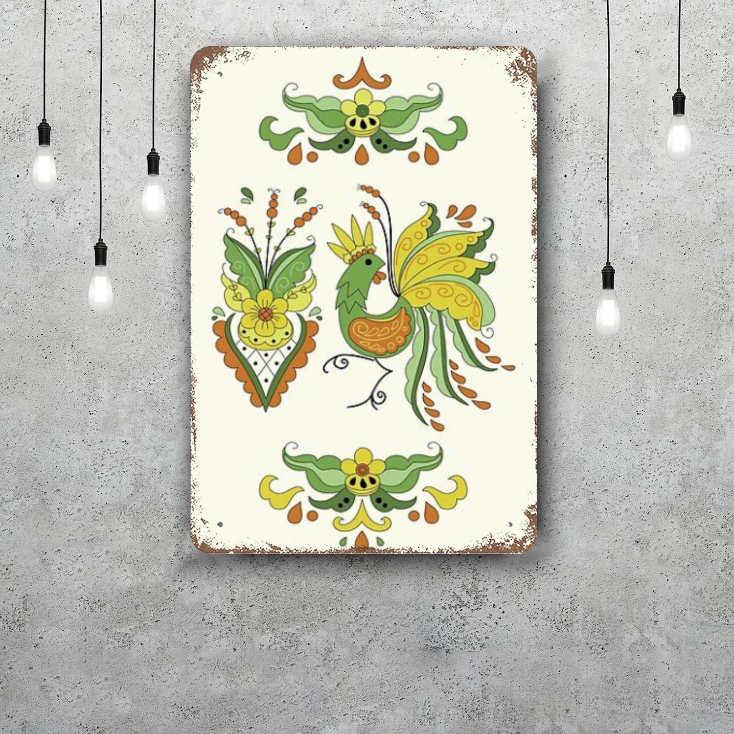 

folklore Vintage Metal Tin Signs Posters Decor Retro Metal Plaque Wall Art Decor for Garage Bar 20x30cm（7.8x11.8inch）
