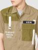 Shirt REMAKE MILITARY SHIRTS 6105094 53 KHAKI Japan L to Japanese size [AVIREX] S/S Men's (equivalent L)