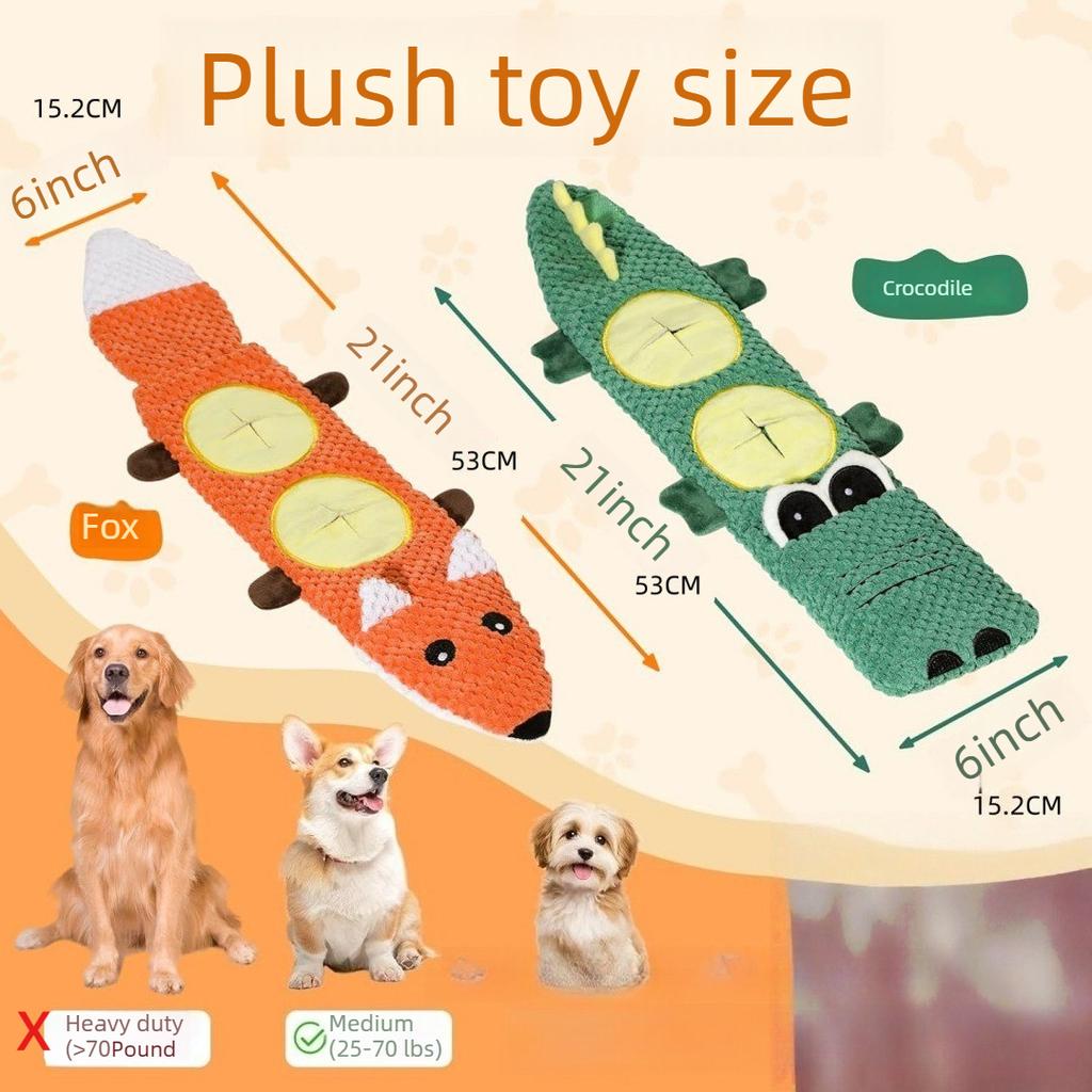 Dog Puzzle Feeder Interactive Resistant Foldable Puppy Toy Plush Sound Squeak Puppy Toys for Small Medium Dogs Pet Supplies
